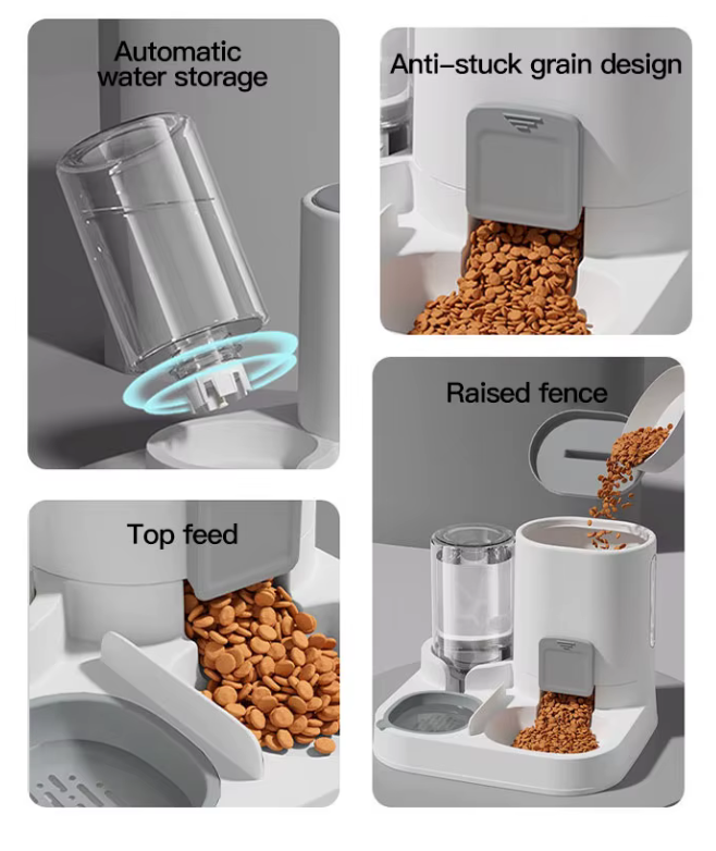 Dispensador automático de comida y agua
